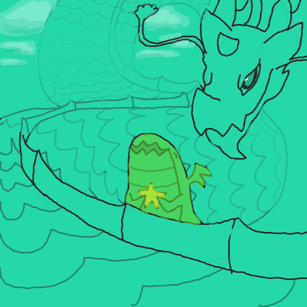 little dragon got star! - Online Drawing Game Comic Strip Panel by Chepley