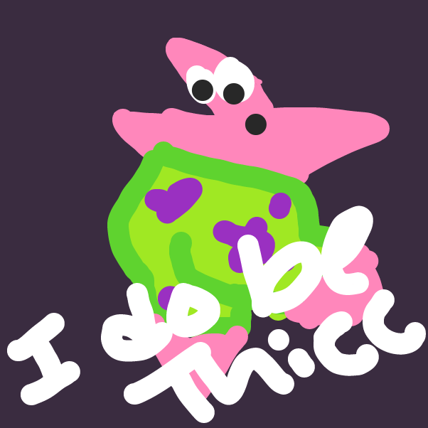 Drawing in Patrick Star by Paradoxx