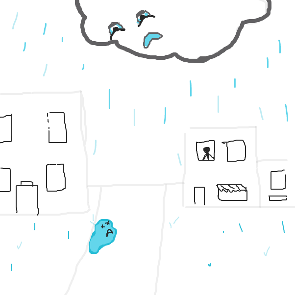 Drawing in raiin by damnedhippie