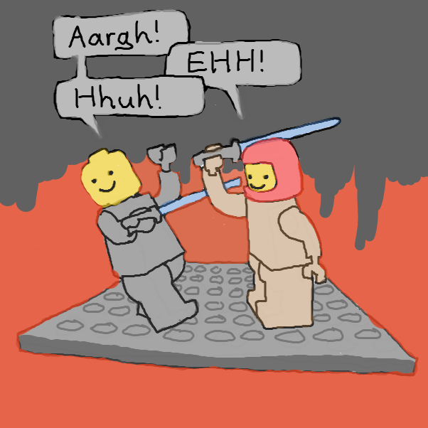 aargh! ehh! hhuh! ach! huh! - Online Drawing Game Comic Strip Panel by Chepley