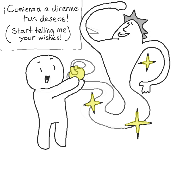 what will the wishes be? will the genie be able to grant them at an excellent speed? - Online Drawing Game Comic Strip Panel by Chepley