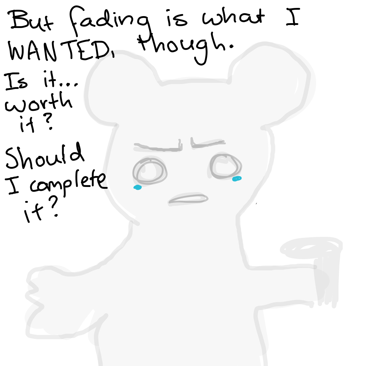 Drawing in Change da world, my final message, goodbye by Garbage