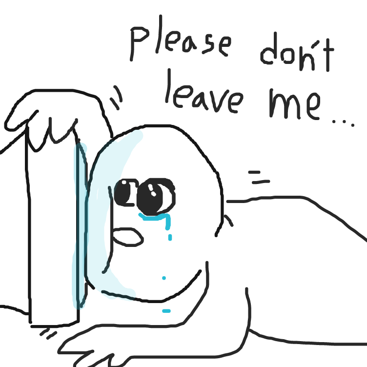 pleae sanpai, pleesasssee don't gggooooo - Online Drawing Game Comic Strip Panel by FetusJesus