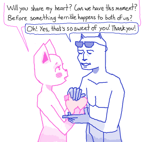 Drawing in valentiines day by Chepley