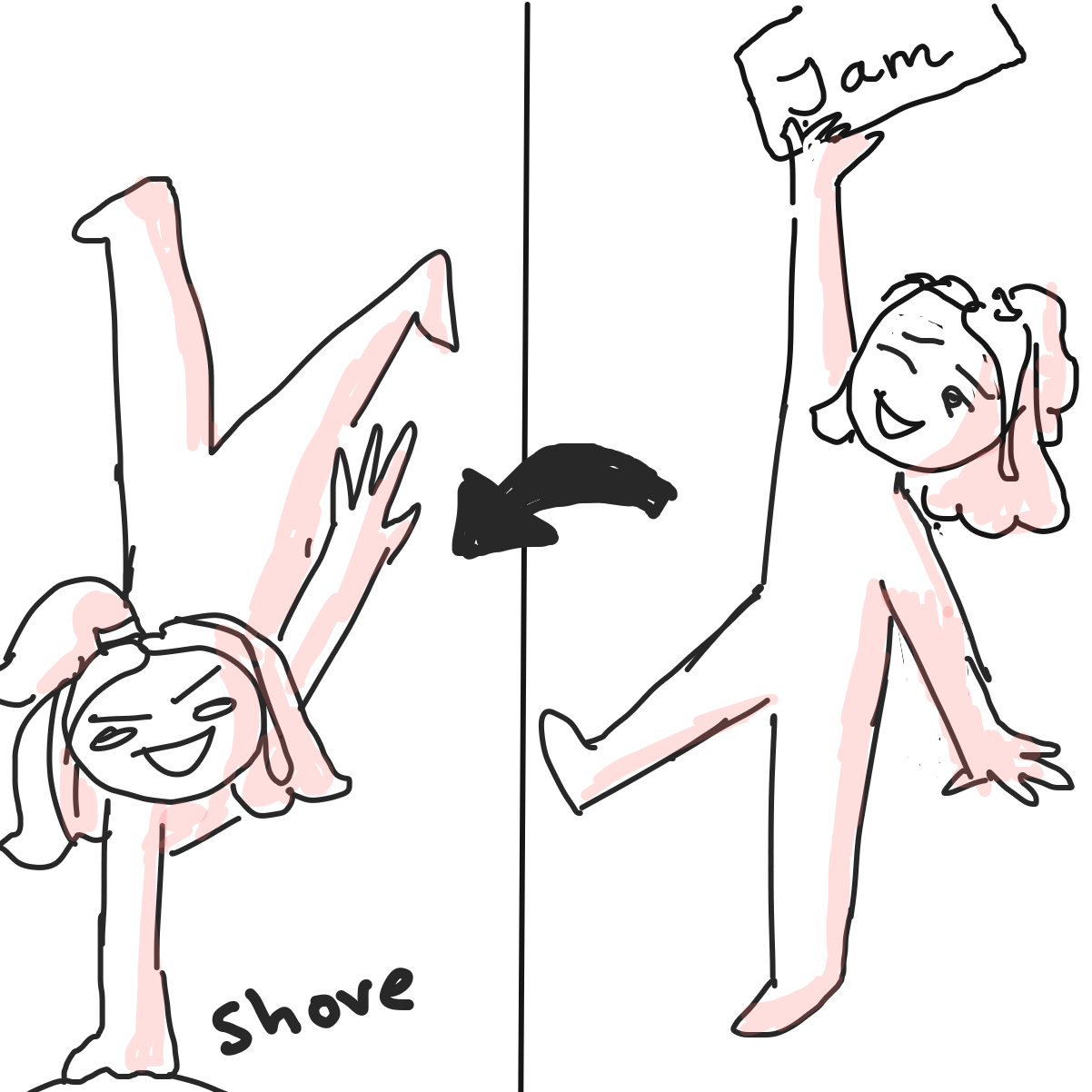 Drawing in Pass the jam by Garbage