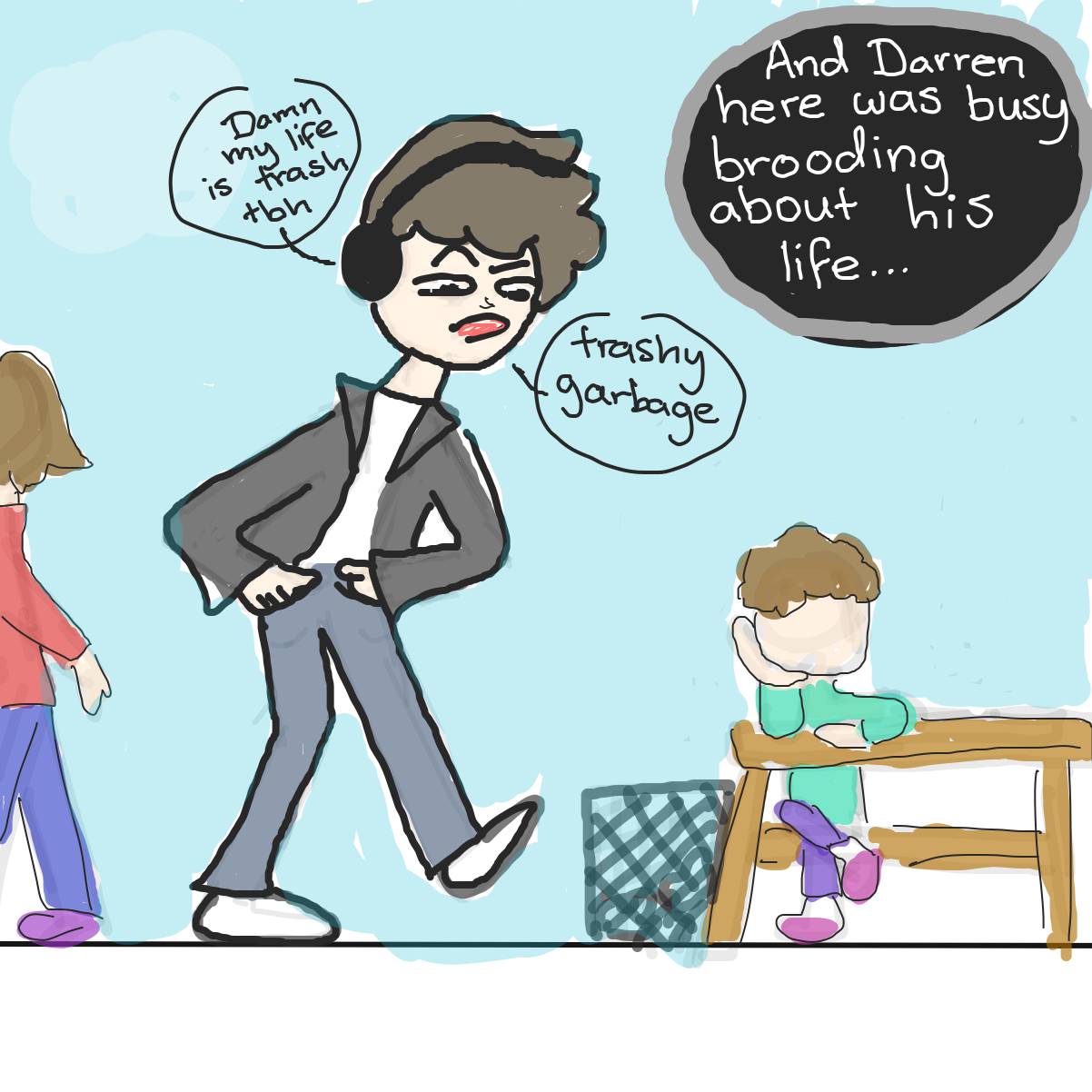 Drawing in The Sqarezilla by Garbage