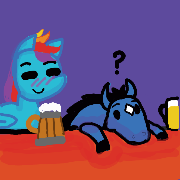 Drawing in Drunk horse by brianlucasgt