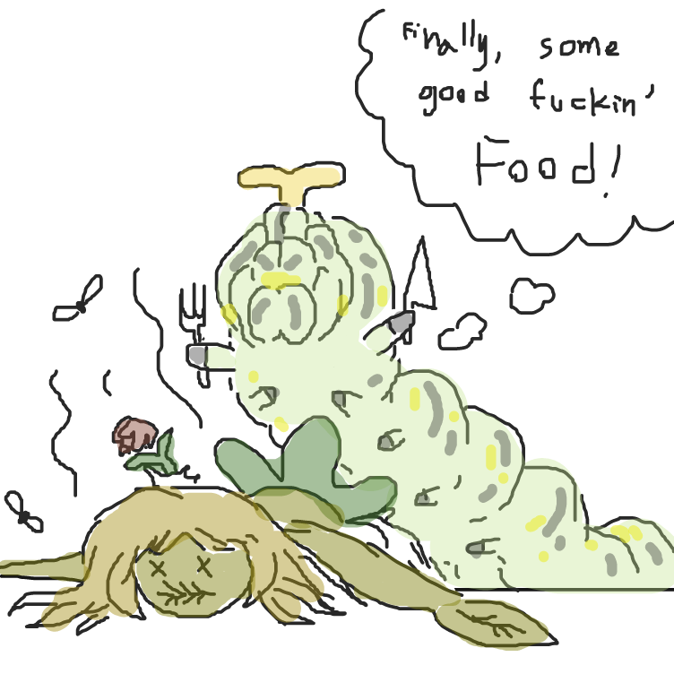 yim yum, flower food - Online Drawing Game Comic Strip Panel by FetusJesus