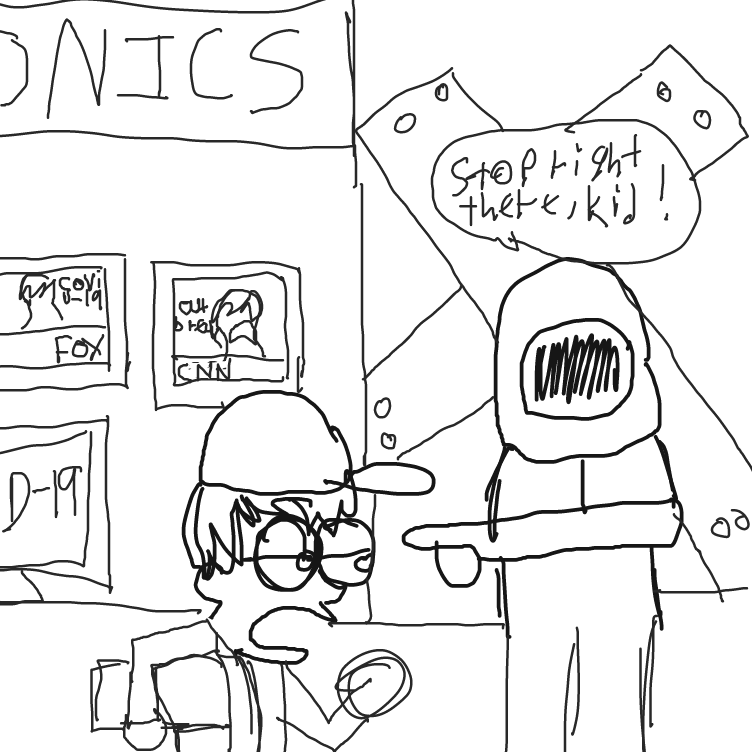 It's funny because the original commercial was about historical events, this is something happening right now! - Online Drawing Game Comic Strip Panel by HaileyS