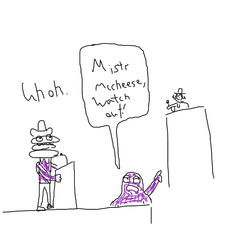 Drawing in Mayor McCheese by MongolianWarlord