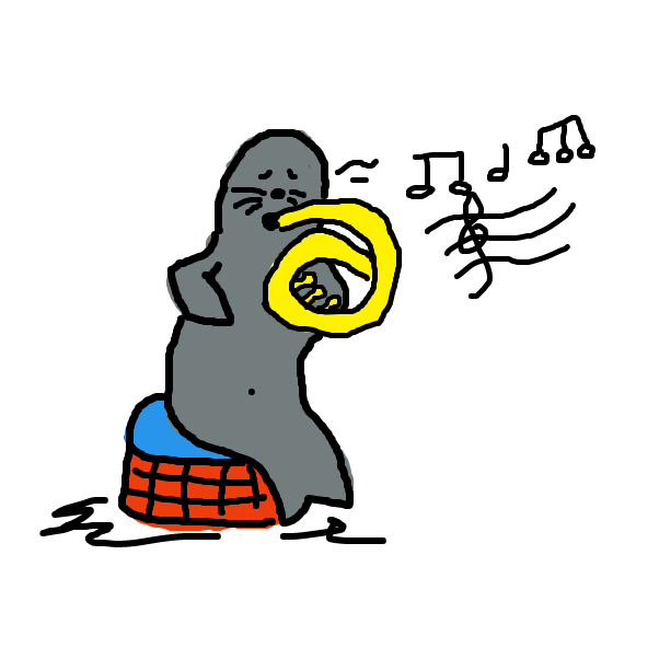 Drawing in Steven Seal plays the Tuba by SteliosPapas