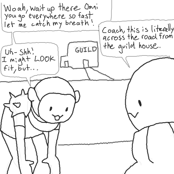 Omni doin' the staccato - Online Drawing Game Comic Strip Panel by Chepley