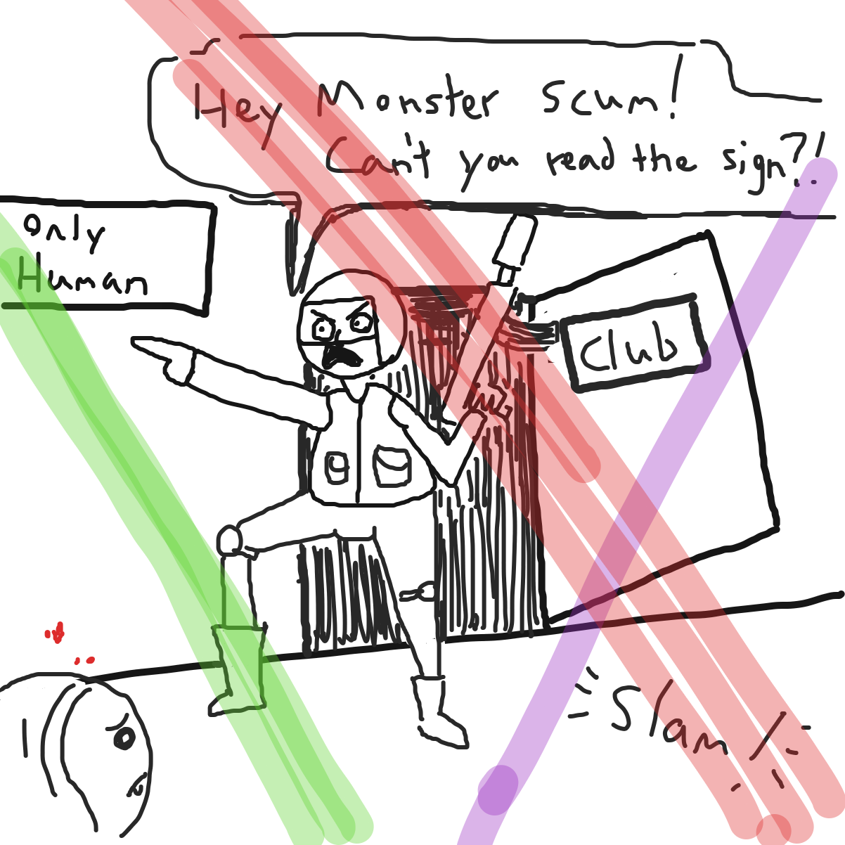 Drawing in Only Human by MongolianWarlord