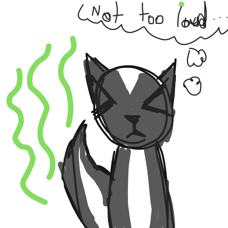 Drawing in Skunk diaper by LizardPie34