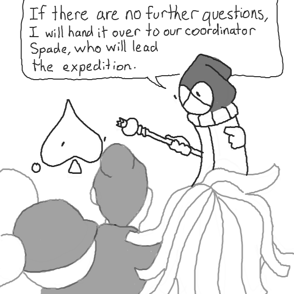 *crowd shuffling and murmuring, rustling noise coming through the speakers while handing over the mic and the little remote control to progress the PowerPoint slides* - Online Drawing Game Comic Strip Panel by Chepley