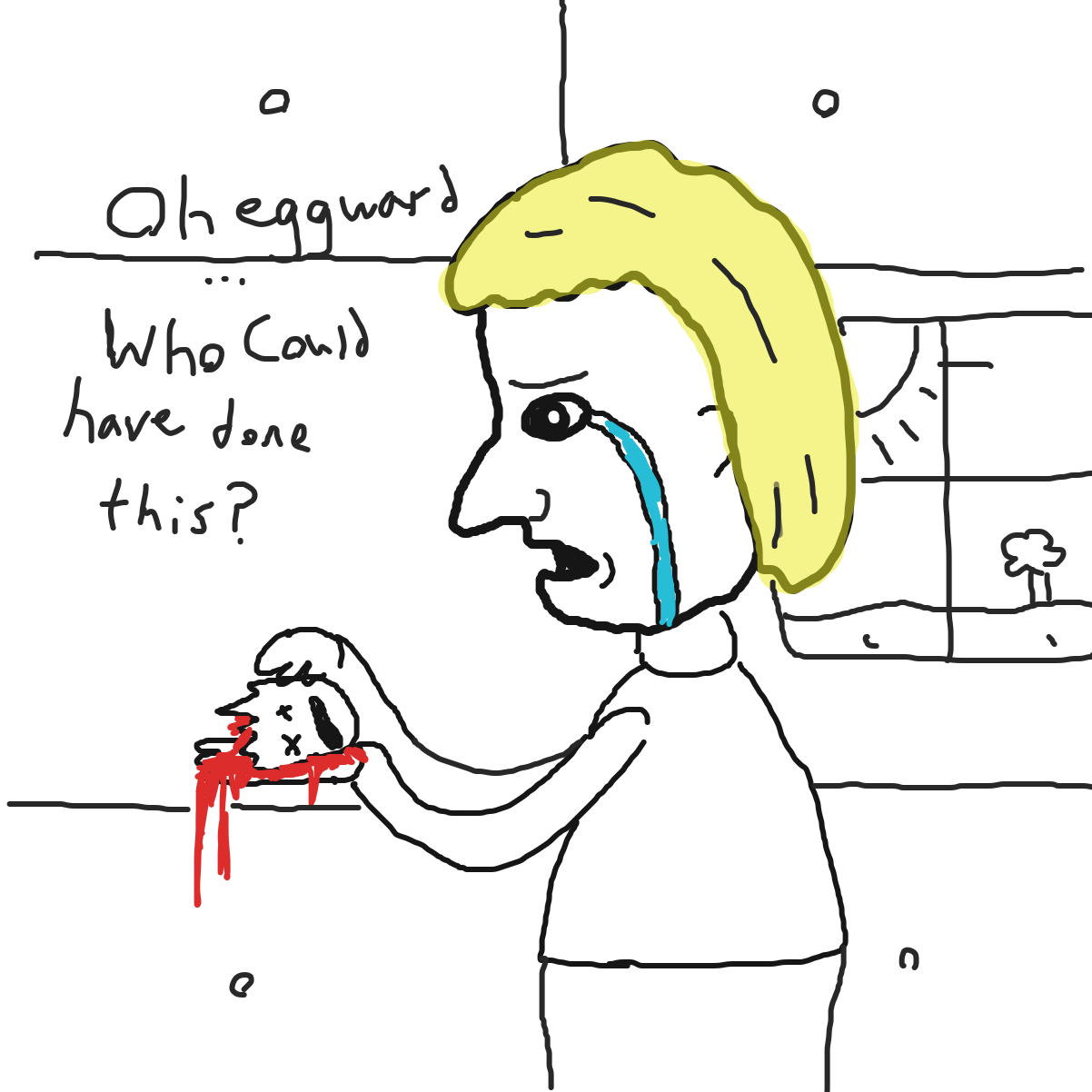 Drawing in The Egg Murder by MongolianWarlord