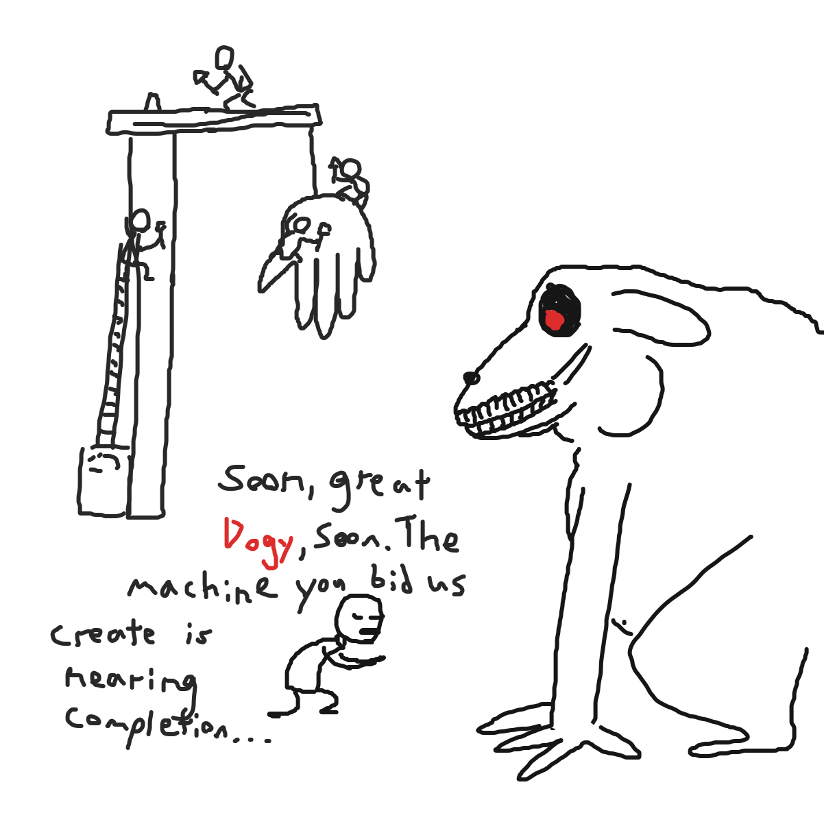 Drawing in dogy by MongolianWarlord