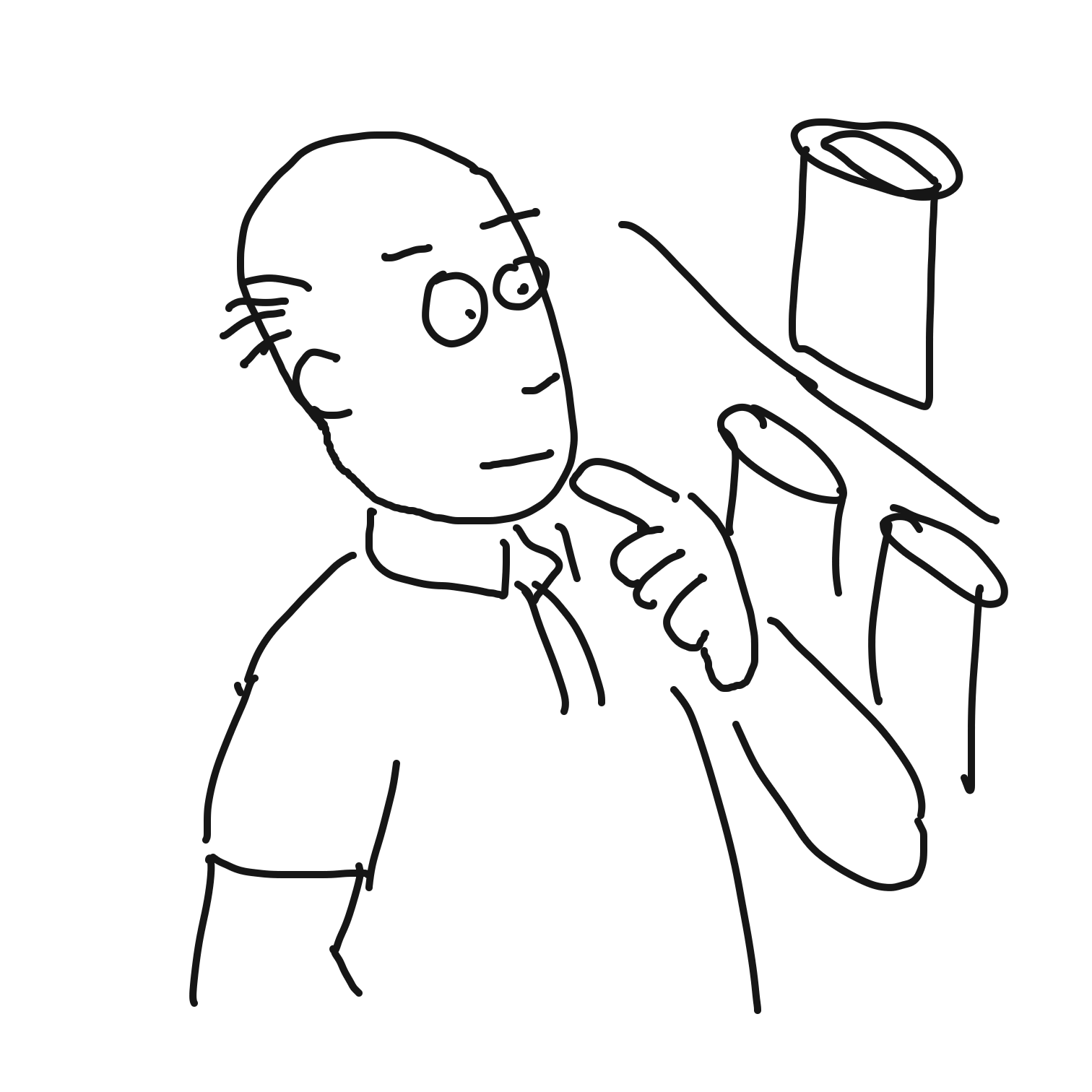 A man is looking for dog food
 - Online Drawing Game Comic Strip Panel by Raymondsbrain