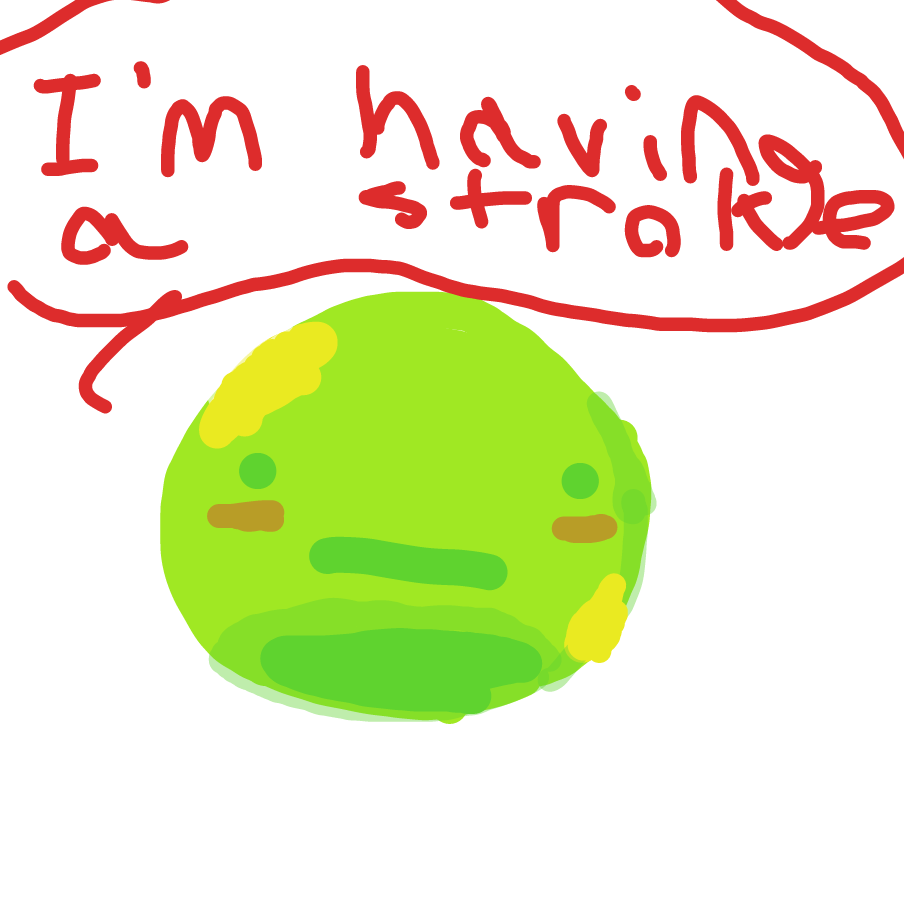 the slime is having a stroke - Online Drawing Game Comic Strip Panel by partyee