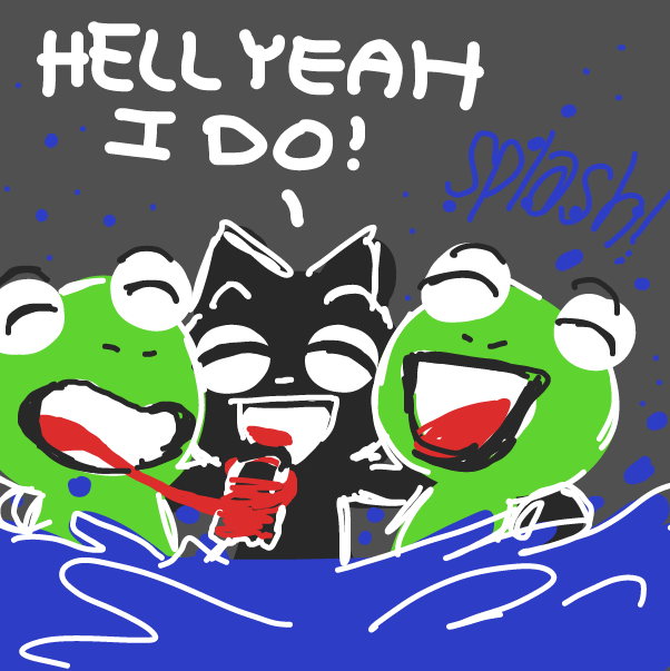 Drawing in Root Beer Frogs by SoloDust