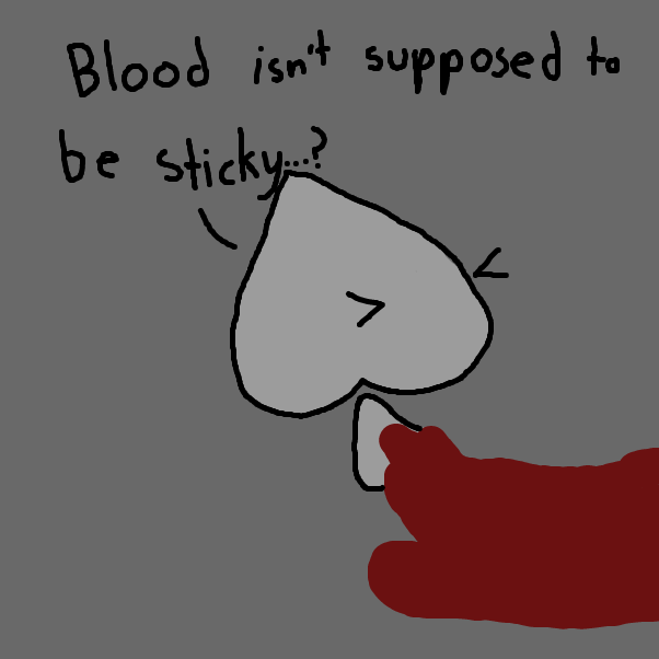 Blood should NOT be sticky - Online Drawing Game Comic Strip Panel by ItzAki