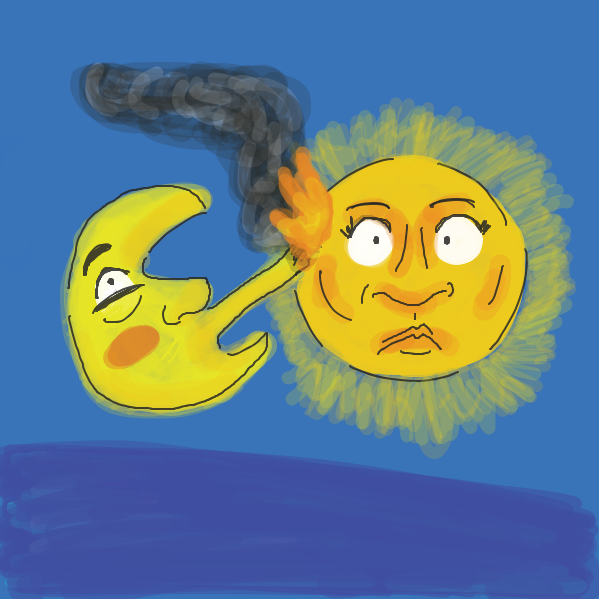 Drawing in Moon and sun by Loco-L