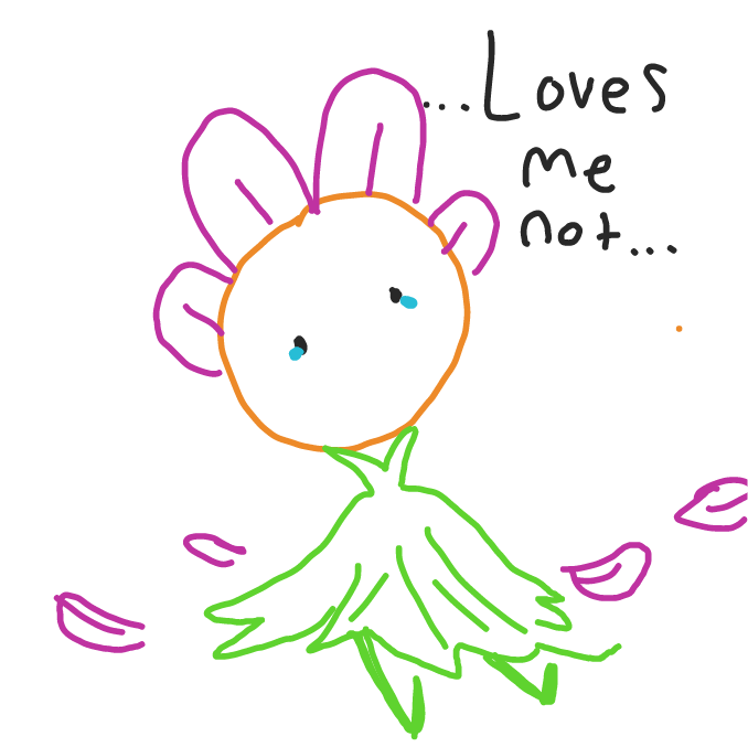 He loves me not She loves me not We love you not. - Online Drawing Game Comic Strip Panel by  ‍ 