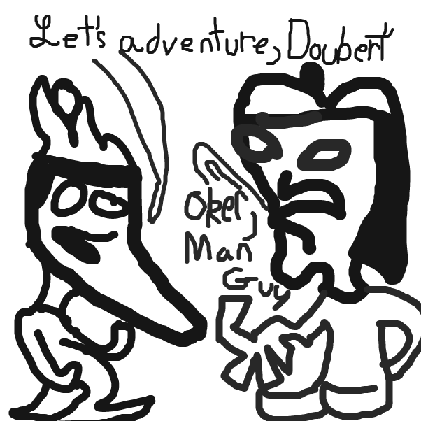 Drawing in Man Guy Advetnrueur by TheYellowMan