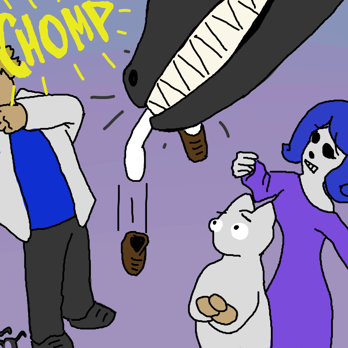 She got picked for something - Online Drawing Game Comic Strip Panel by Buzzinski