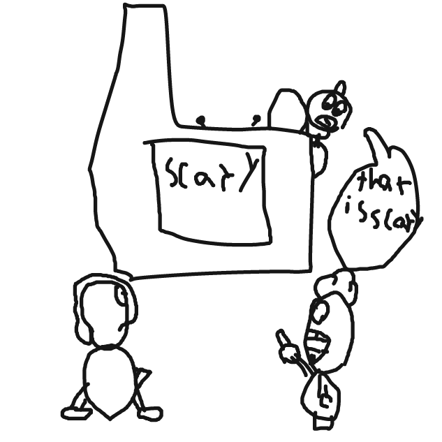 Drawing in wow that's scary by garfieldfan1005