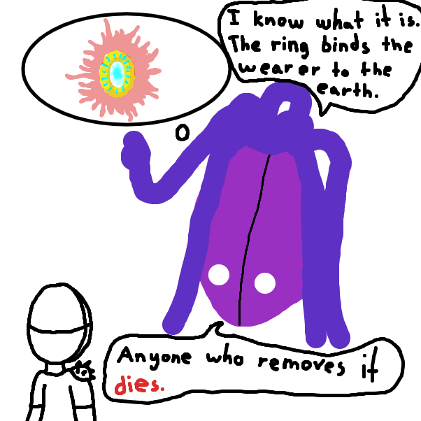 Kinoh is a million year old fountain of exposition - Online Drawing Game Comic Strip Panel by ItzAki