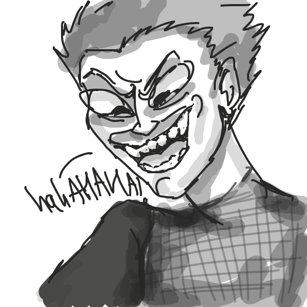 evil man. does he stomp? does he smoosh face into dirt? has he discover the erotica he hid as a youth? - Online Drawing Game Comic Strip Panel by Mojomos