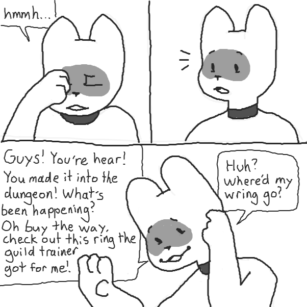 Troy's spelling mannerisms are IMPORTANT and GOOD he would not be Troy without them! But of the friends Troy is greeting, are Spade and Kinoh there in any form?
 - Online Drawing Game Comic Strip Panel by Chepley