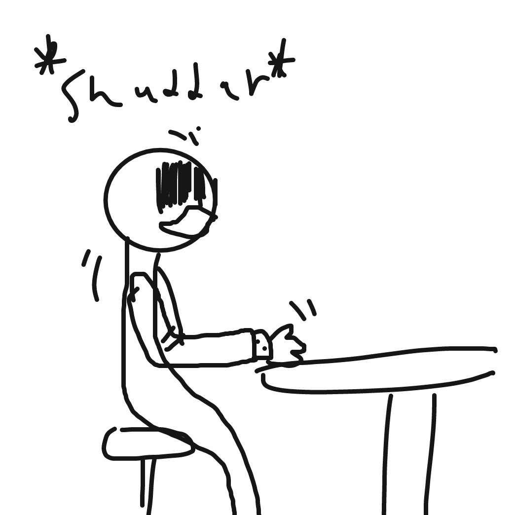 Mr. Pringle Man is shuddering with anger? I don't know, its up to you to decide what happens next with Mr. Pringle Man. - Online Drawing Game Comic Strip Panel by DADDY_BUISCUT