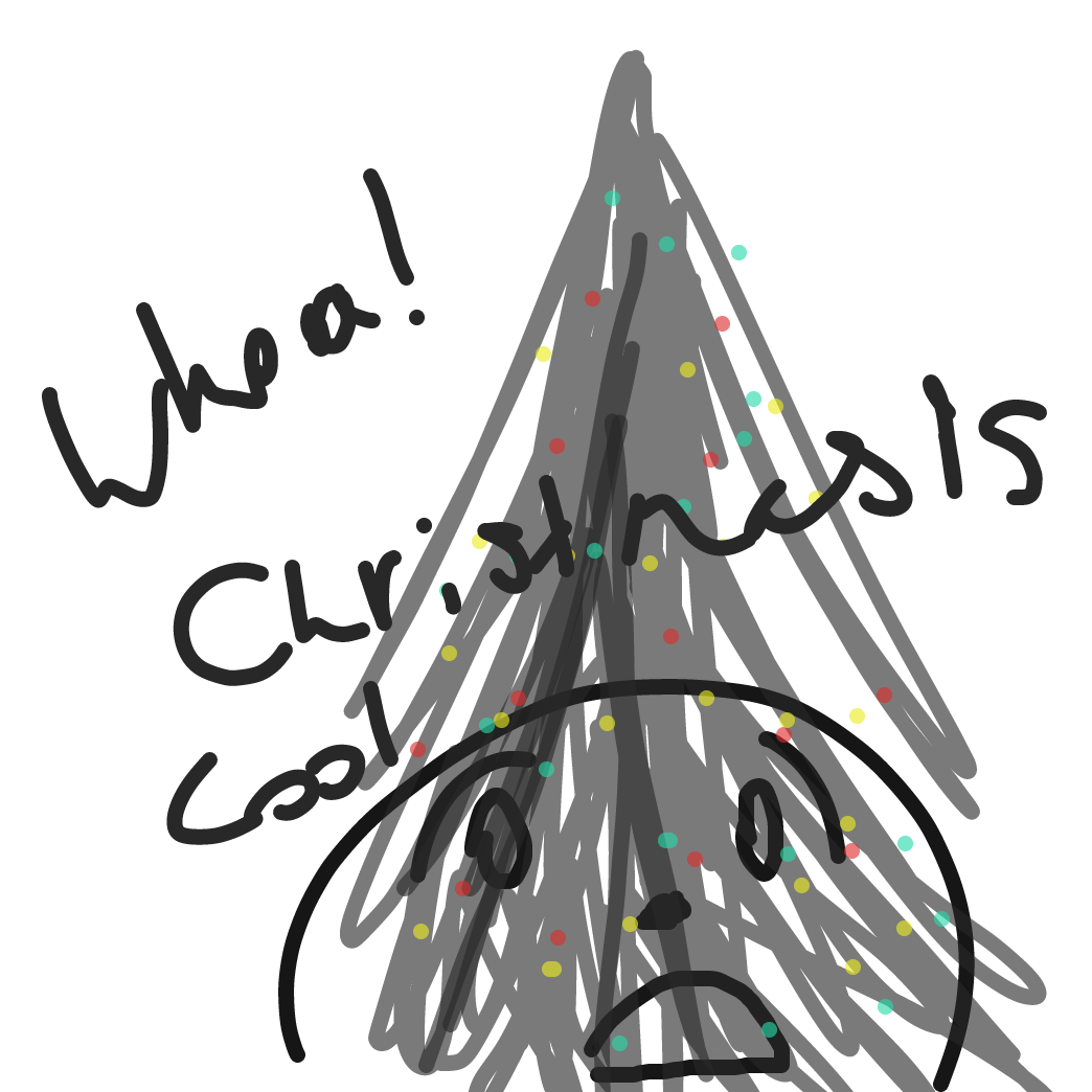Little Jimmy See's a Christmas tree, but it's not even Thanksgiving. (Pst... I was thinking maybe tree becomes sentient and is very upset that people cut it's family down) - Online Drawing Game Comic Strip Panel by DADDY_BUISCUT
