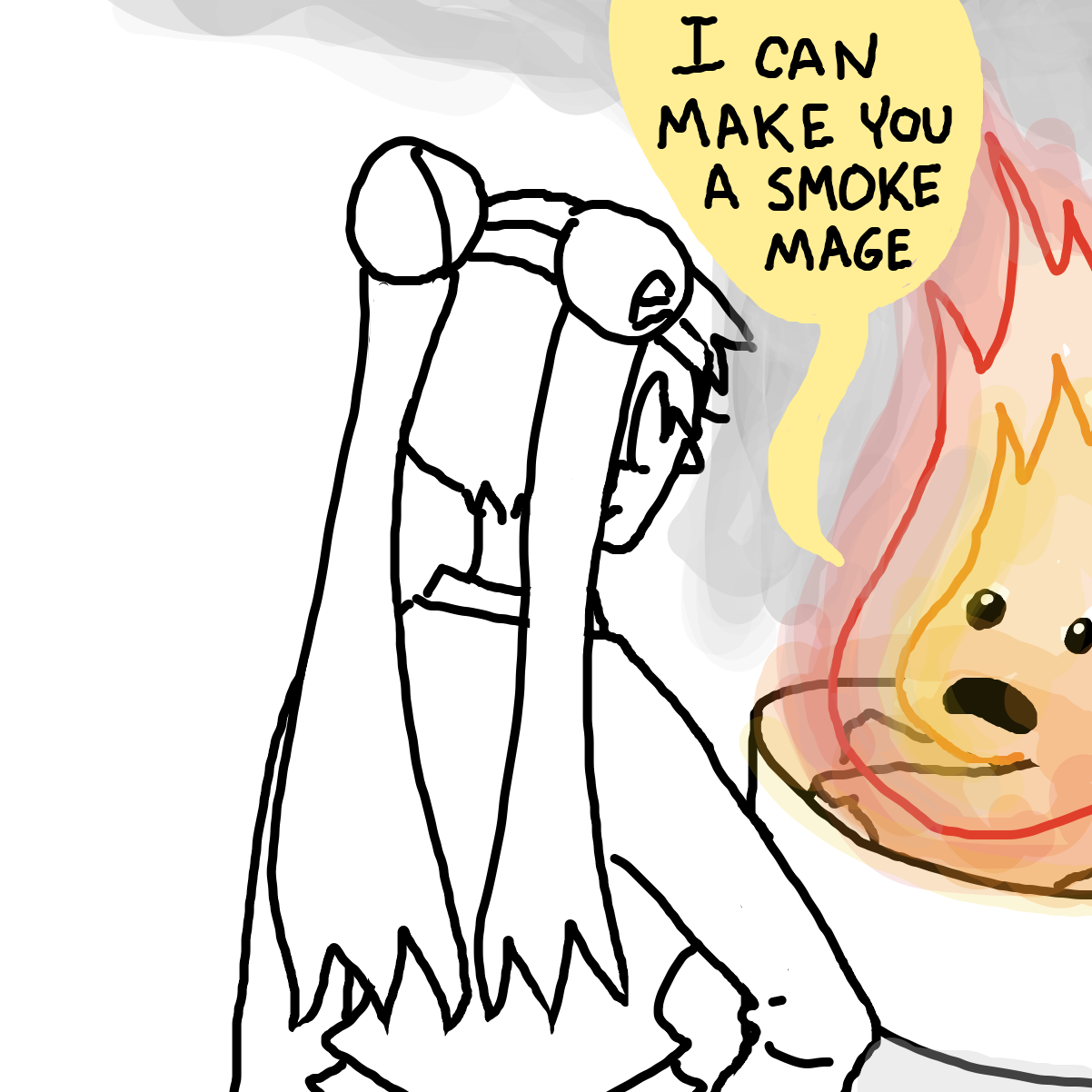 Drawing in Smoke mage! by Buzzinski