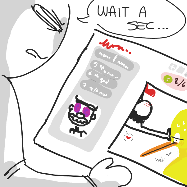 What's happening? - Online Drawing Game Comic Strip Panel by HollowBirb