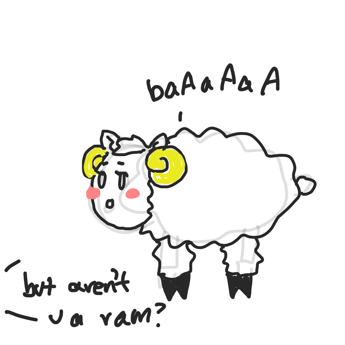 Drawing in sheepy by psychosae7