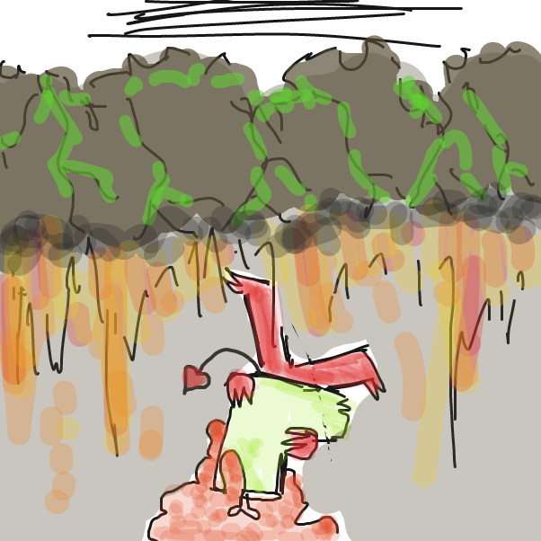 there was a stop, I had to improvize - Online Drawing Game Comic Strip Panel by HollowBirb