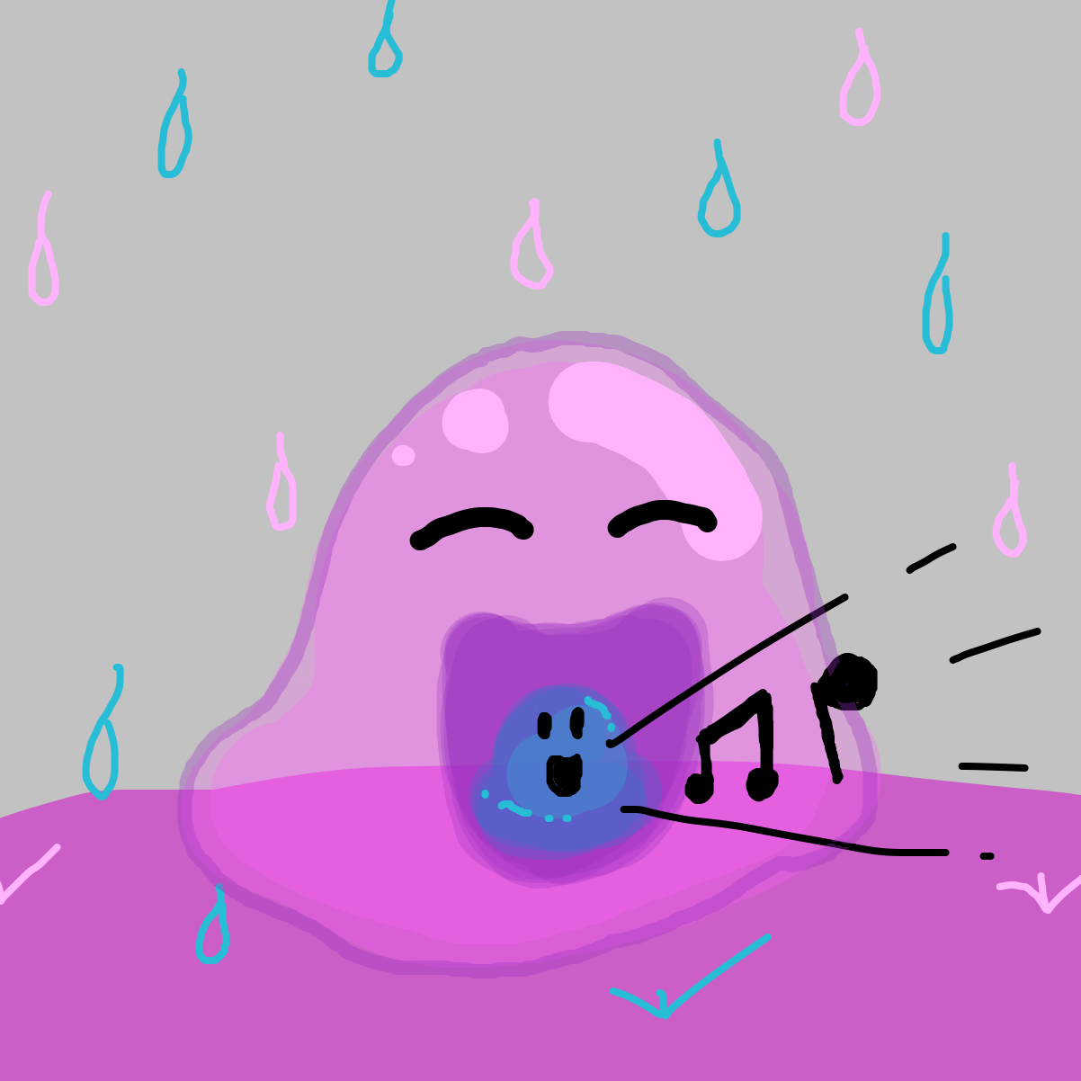 Drawing in blup by Buzzinski