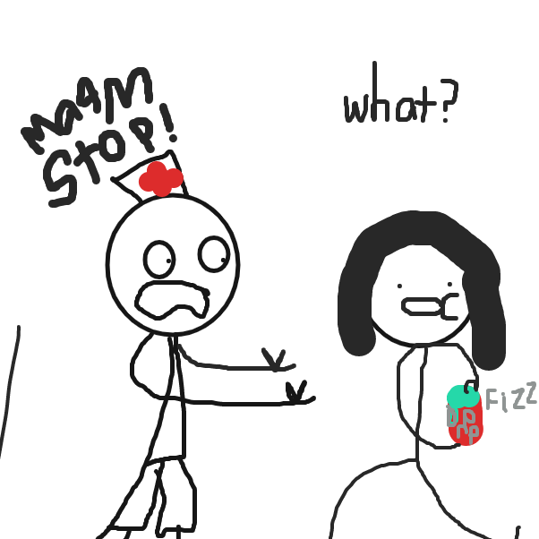 Drawing in What's the worst that could happen? by ACID UNICORN