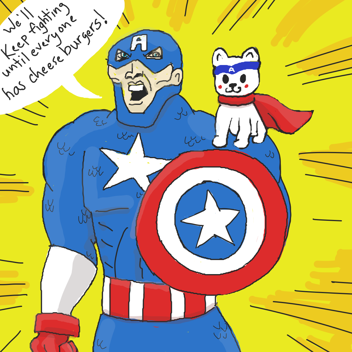 Drawing in Cappan Murica by Buzzinski