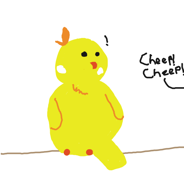 Drawing in A cute bird by TheOctavius8