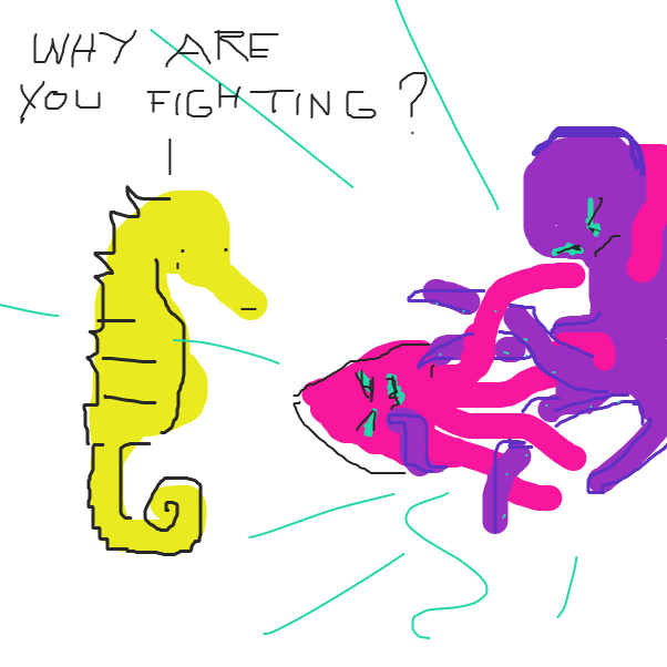 Drawing in Ozzy Octopus Vs. Stanley Squid by j4kim