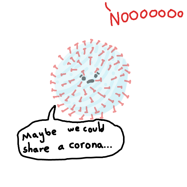 Don't share coronas - Online Drawing Game Comic Strip Panel by ItzAki