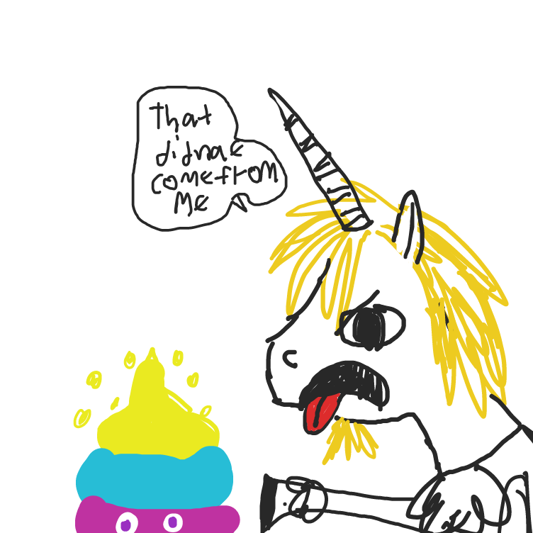 I don't I felt like using the Scottish unicorn, again! - Online Drawing Game Comic Strip Panel by HaileyS