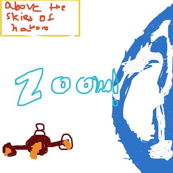 above the skies of naboo a consular class cruiser 
flies towards s blockcade of droid control ships - Online Drawing Game Comic Strip Panel by big chungus