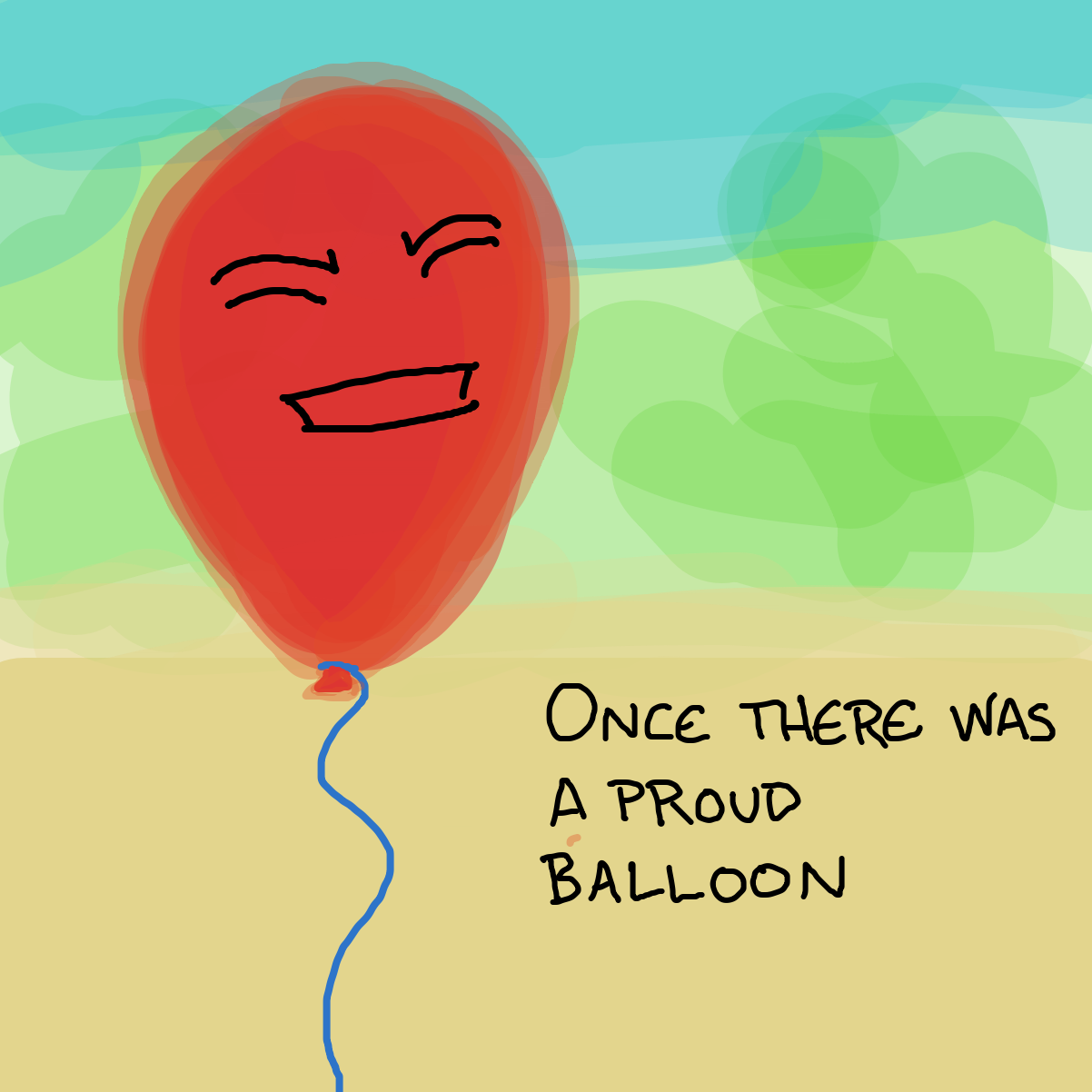 Drawing in The proud balloon by Buzzinski