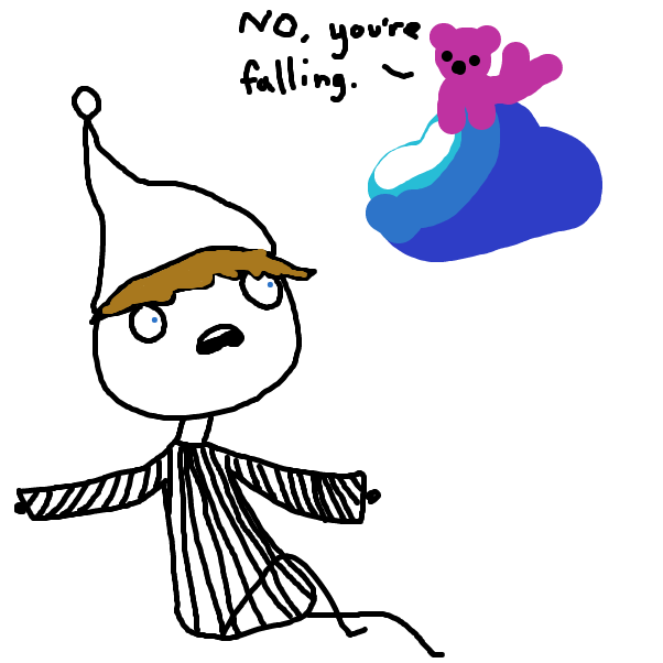 NOPE He's falling to the ground. - Online Drawing Game Comic Strip Panel by ItzAki