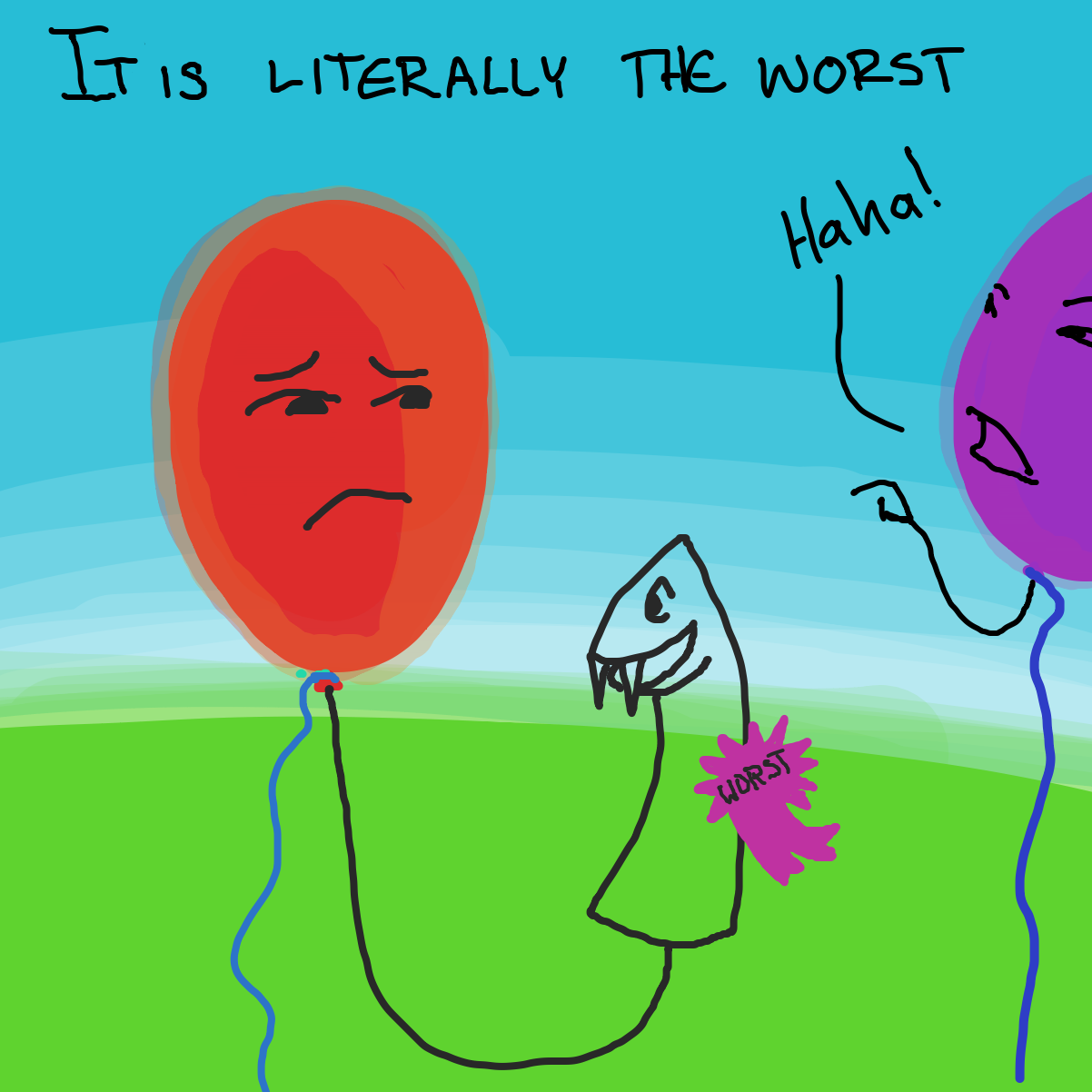 Drawing in The proud balloon by Buzzinski